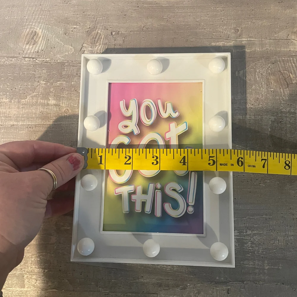 White LED Light Box featuring a motivational marquee Light Up 5x7 Picture Frame